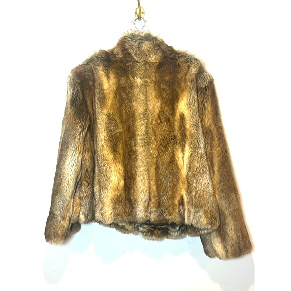 Vintage Pamela Mccoy Black Diamond Collections Faux Fur Jacket Womans Size 2X - Picture 2 of 8